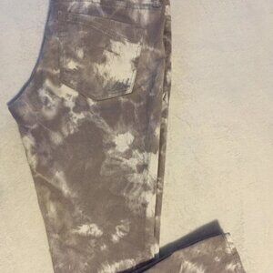 Express Jeans Women Ankle Stella Regular Fit Low Rise Gray Tie Dye Acid Wash 8